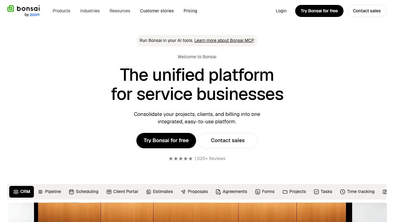 Bonsai homepage
