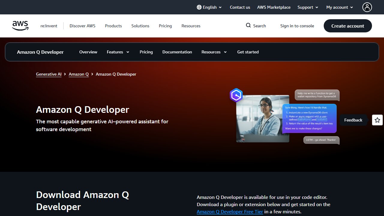 Amazon CodeWhisperer homepage