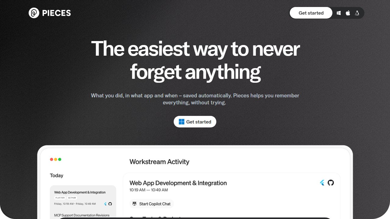 Pieces for Developers homepage