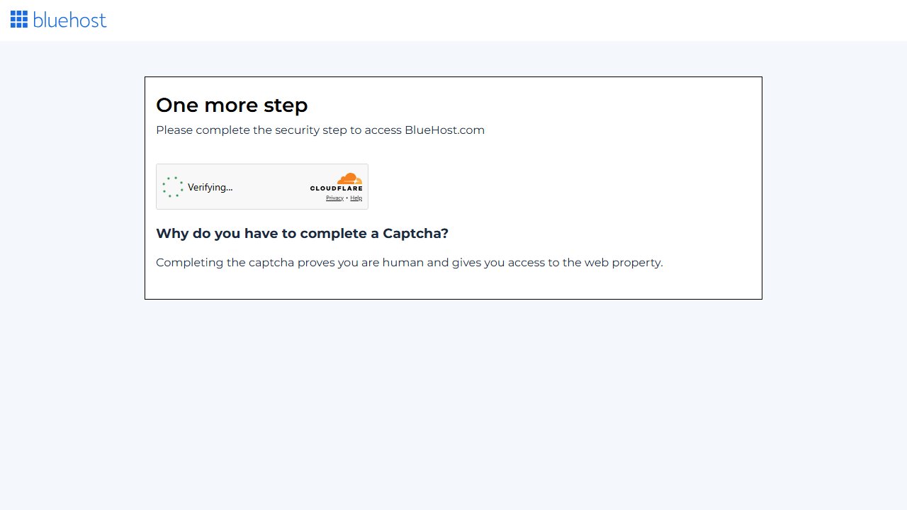 Bluehost homepage