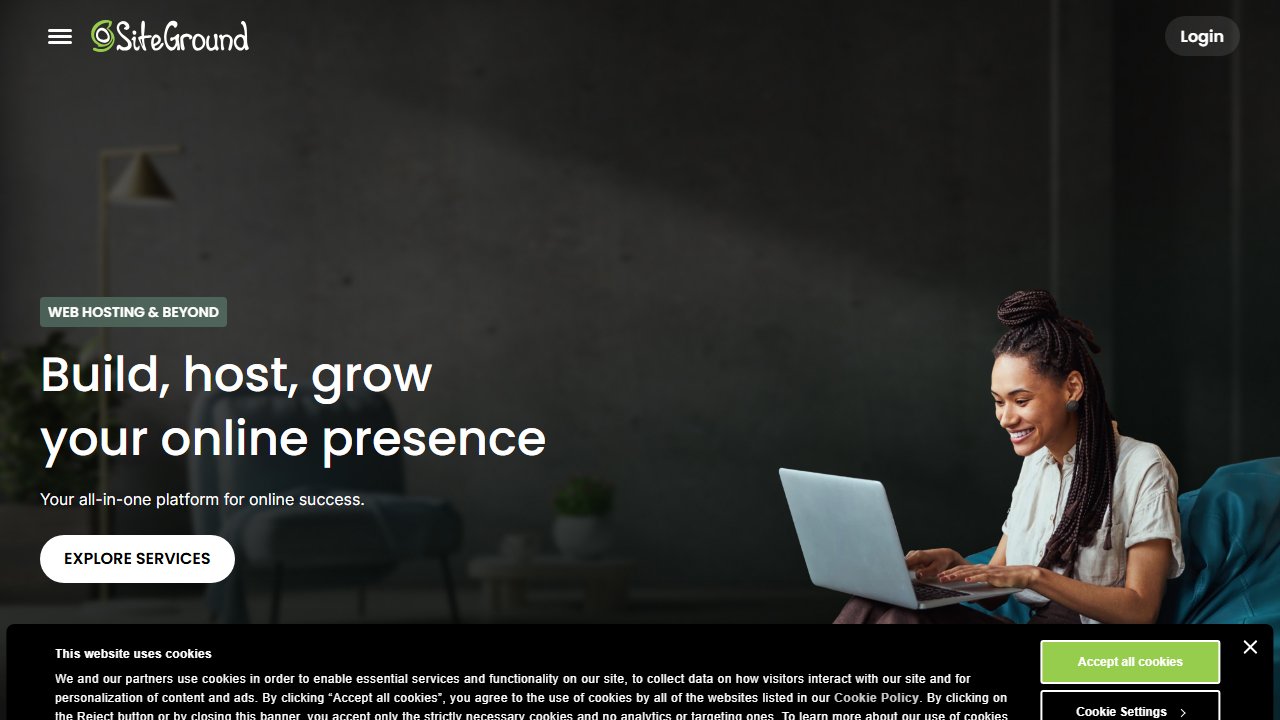 SiteGround homepage