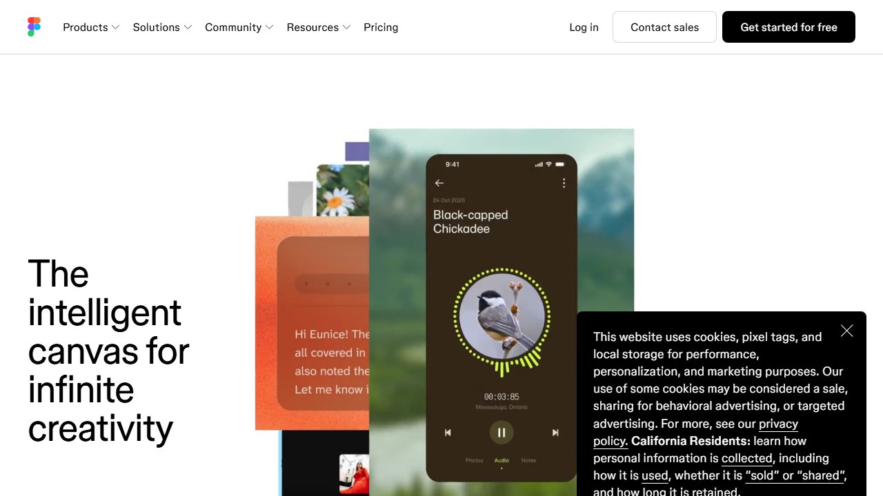 Figma homepage