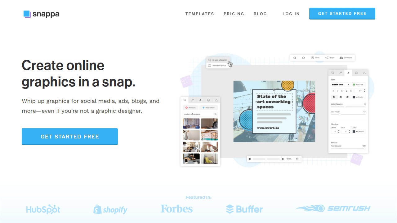 Snappa homepage