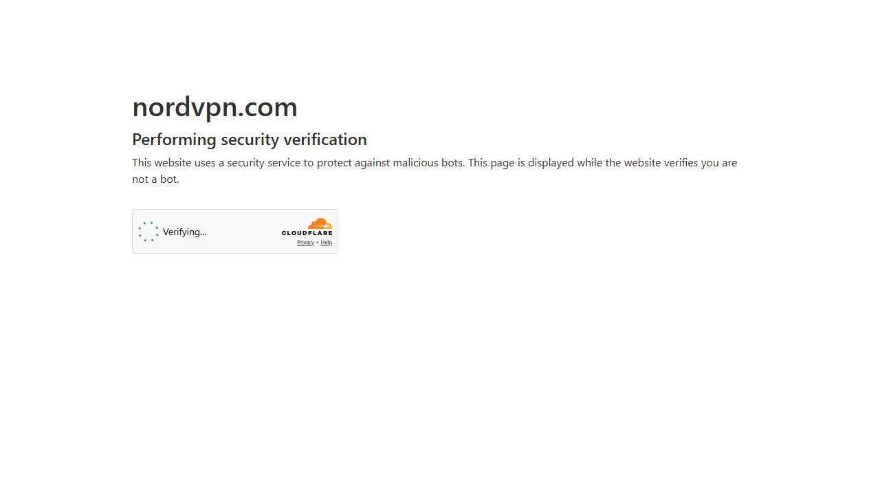 NordVPN homepage