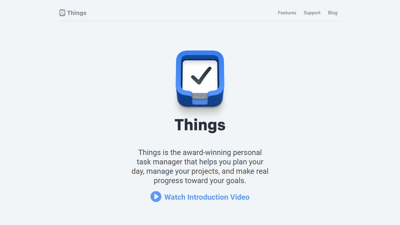 Things 3 homepage