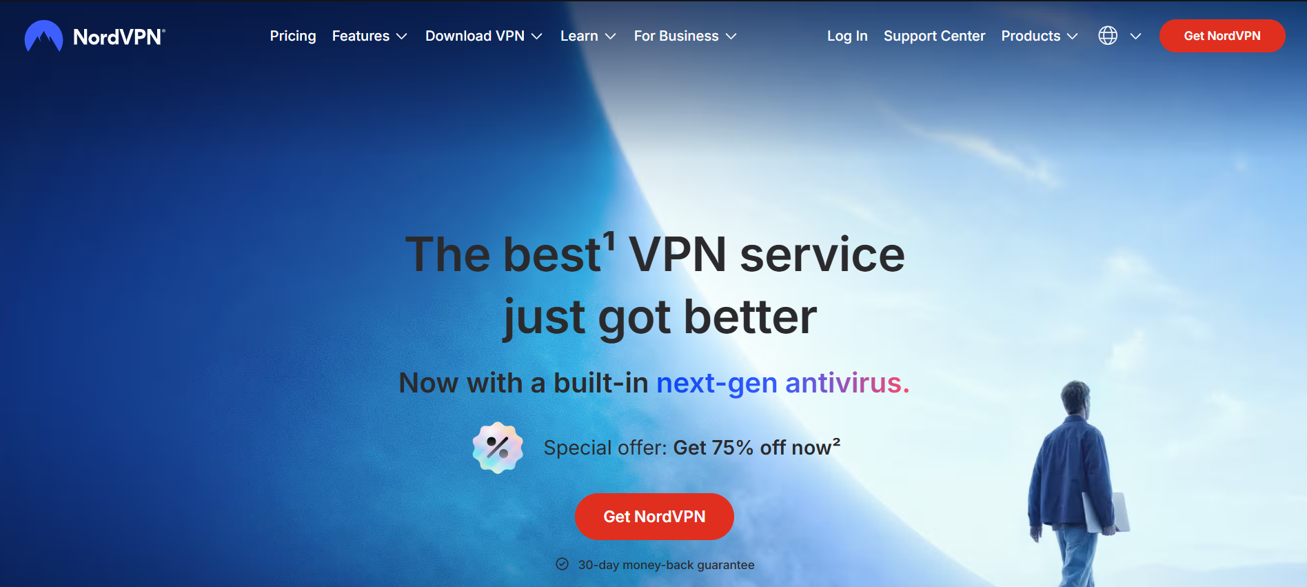 NordVPN homepage